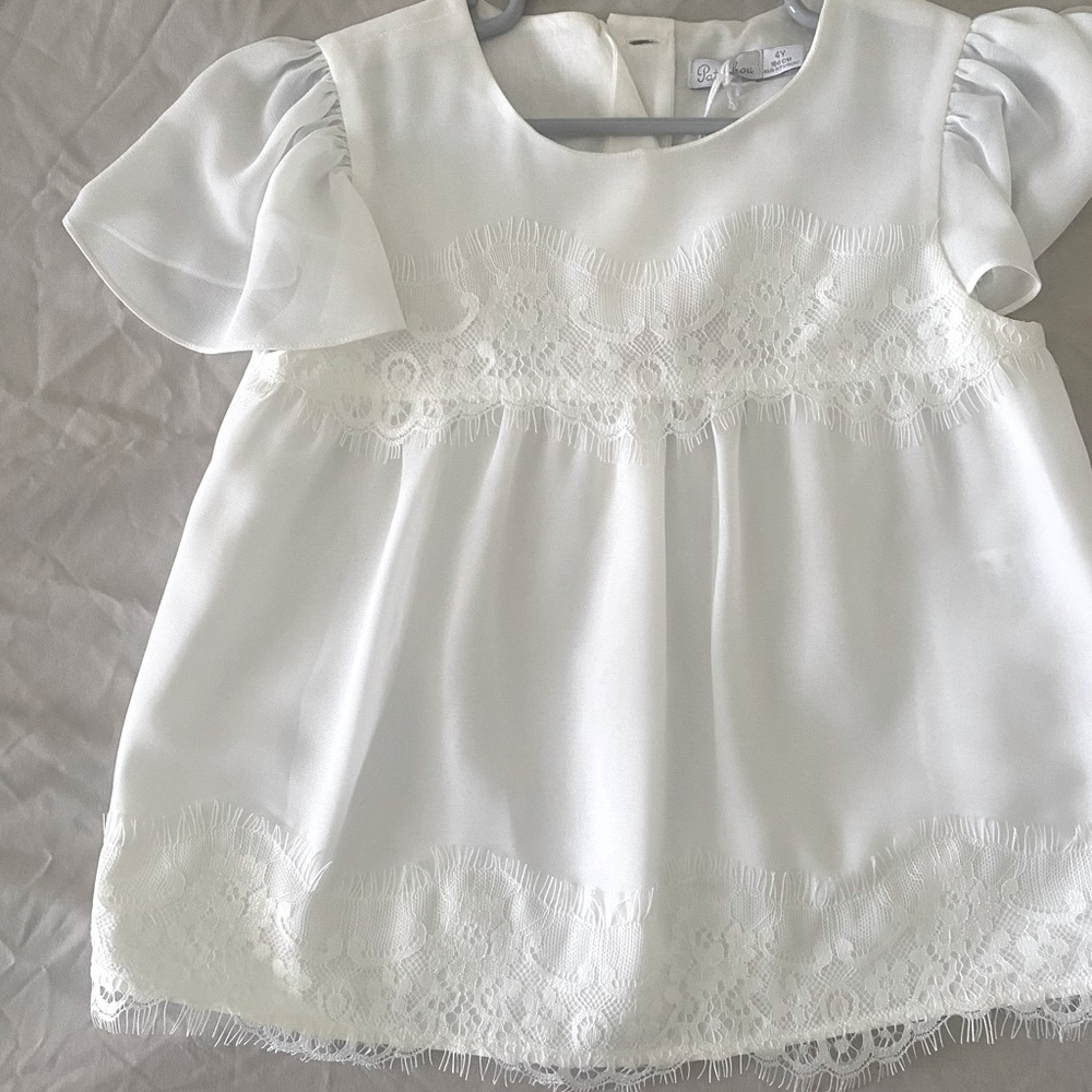 Patachou Girls White Lace Blouse - Picture 1 of 7
